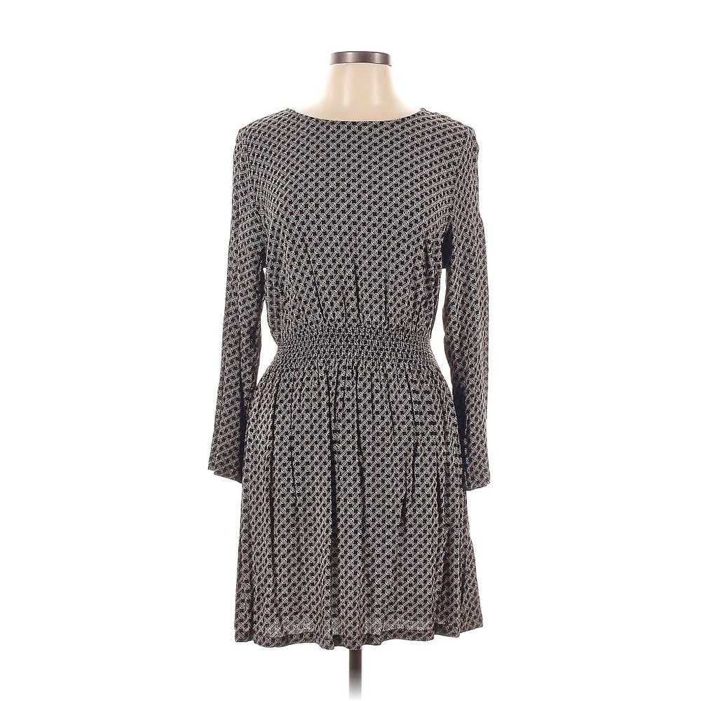 Geometric Elastic Waist Dress